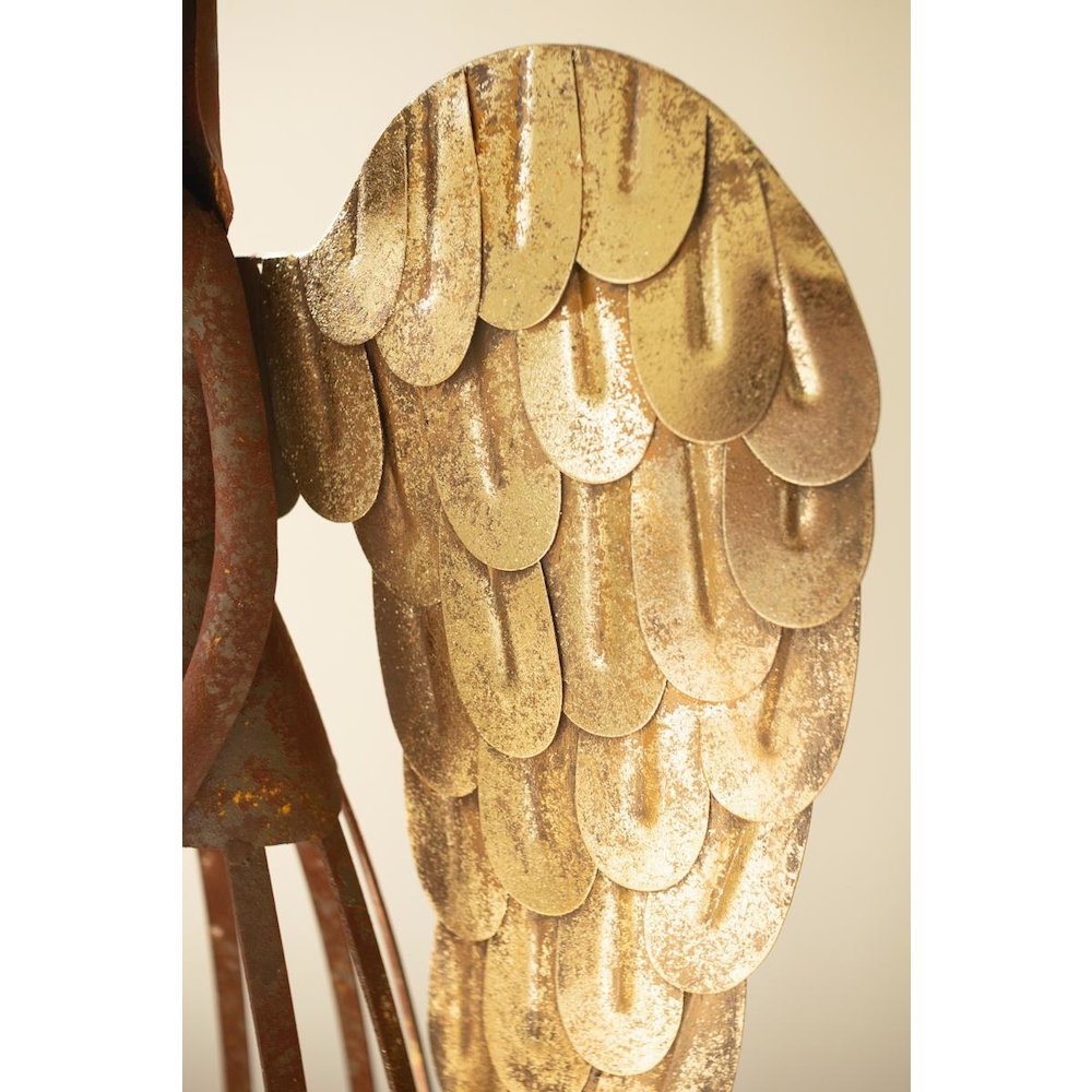 Rustic and Gold Painted Christmas Angel