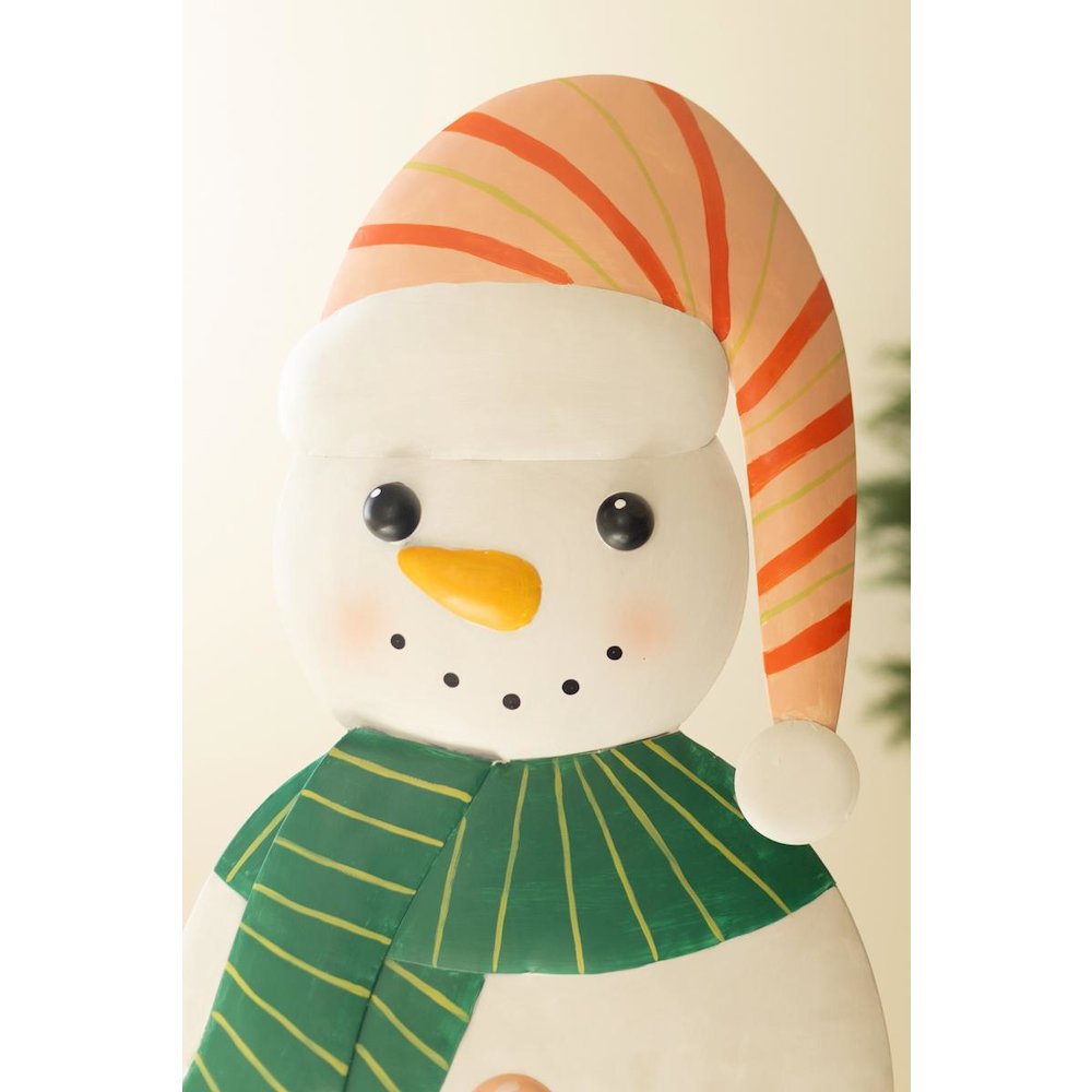 Large Metal Colorful Snowman