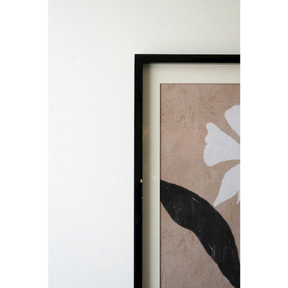 Set Of Two Framed Flower Prints Under Glass