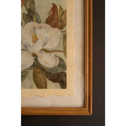 Set of Two Framed Magnolia Prints Under Glass