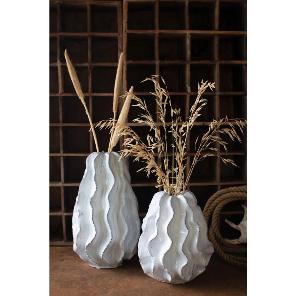 Ceramic Ruffle Vase - Large