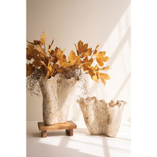 Set of Two Ceramic Rustic Edge Vases