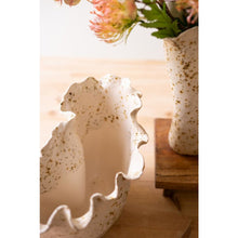 Set of Two Ceramic Rustic Edge Vases