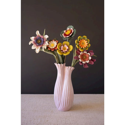Set Of 6 Felt Flowers #9026
