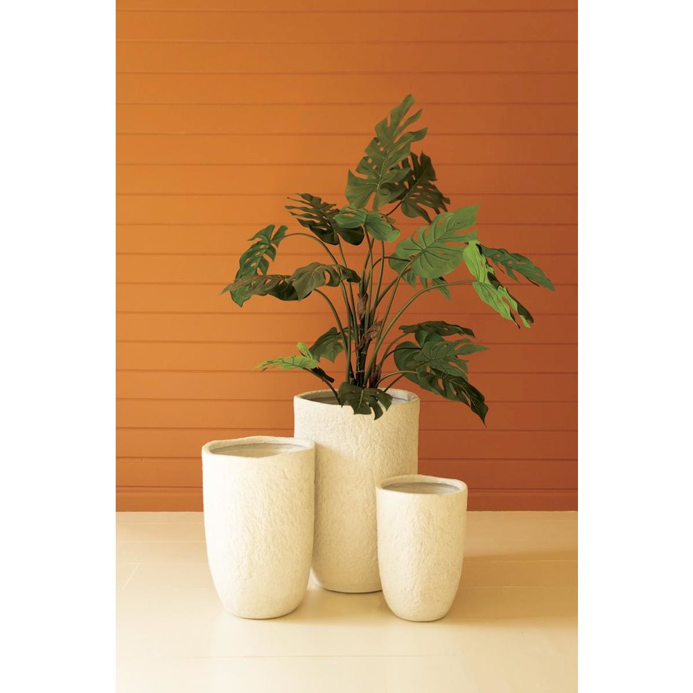 Set of Three Stone Composite Planters
