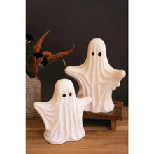 Set of Two Cement Halloween Ghosts