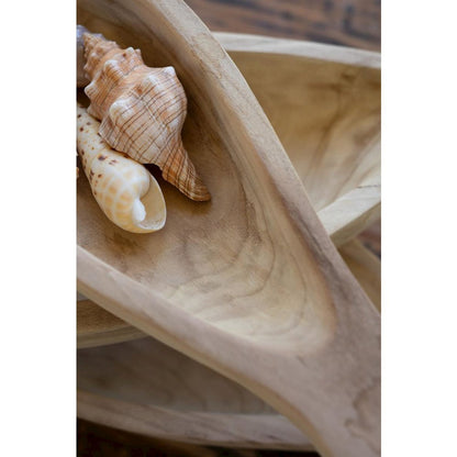 Set Of Three Carved Wood Fish Platters