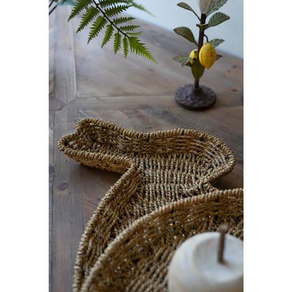 Set Of Two Woven Vine Rabbit Trays
