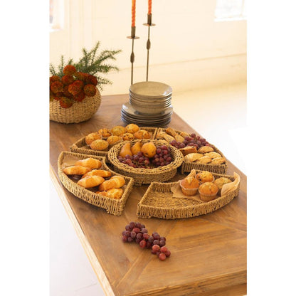 Large Woven Vine Five Piece Round Serving Set