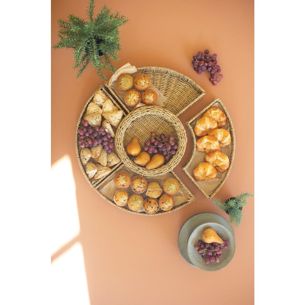 Large Woven Vine Five Piece Round Serving Set