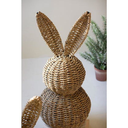 Set Of Three Woven Vine Easter Rabbits