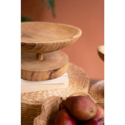 Set of Three Wooden Compotes - One Each Design