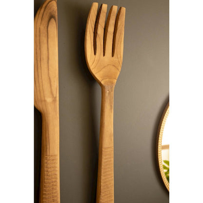 Set of Three Carved Wood Utensils