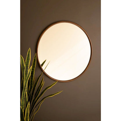 Round Wood Framed Mirror - 39.5"d