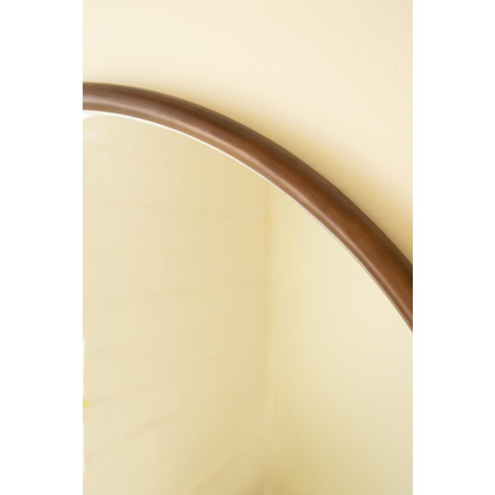 Round Wood Framed Mirror - 39.5"d