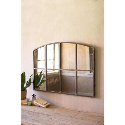 Arched Metal Wall Mirror