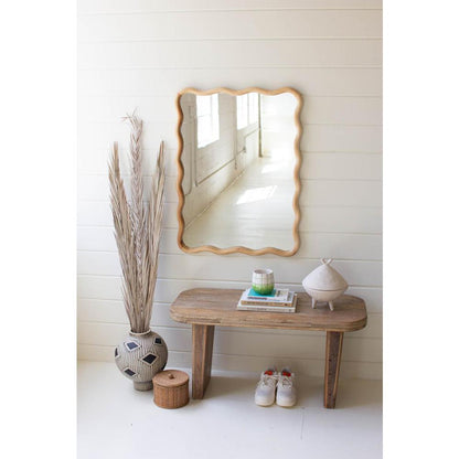 Wooden Squiggle Framed Mirror