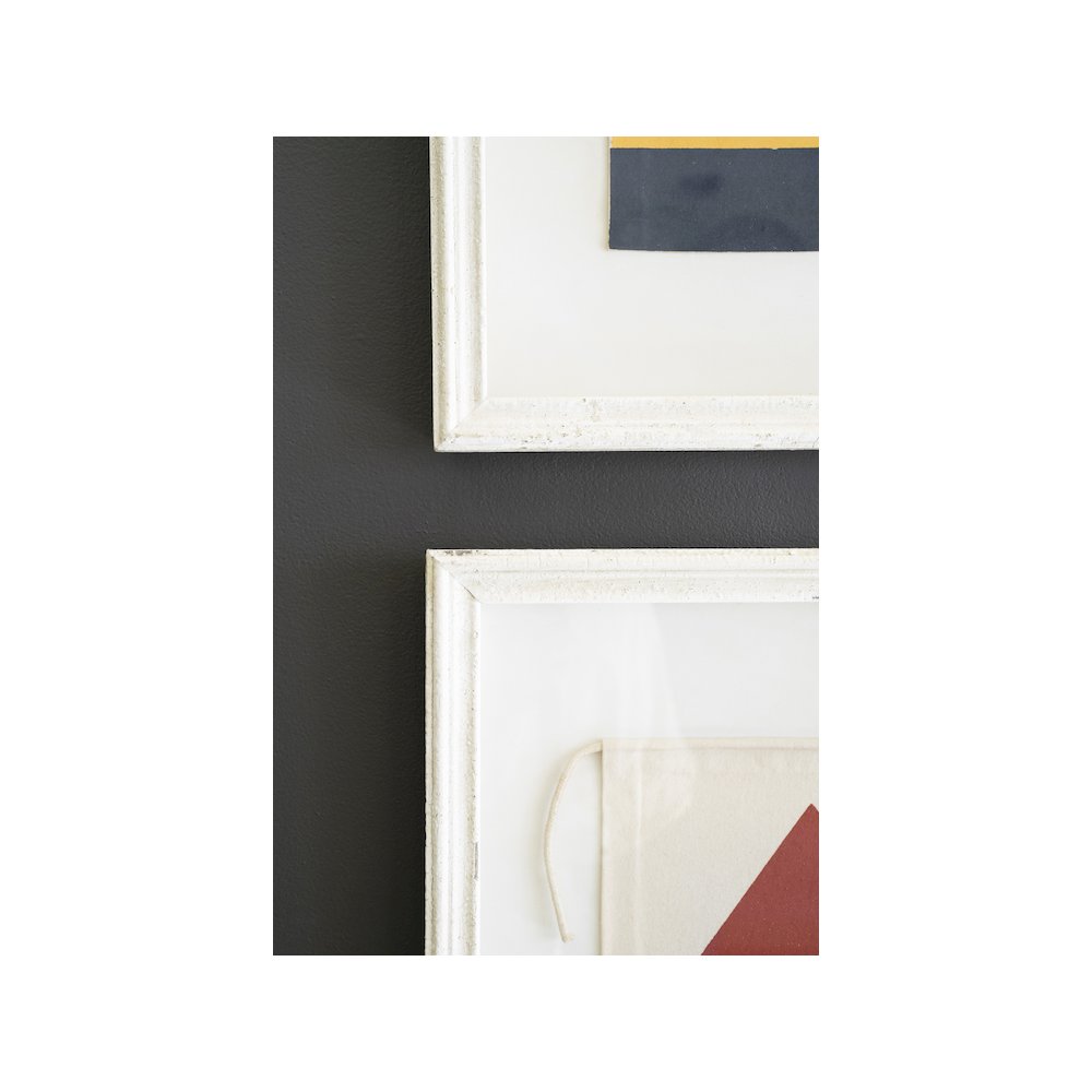 Set Of Four Framed Canvas Nautical Flags Under Glass