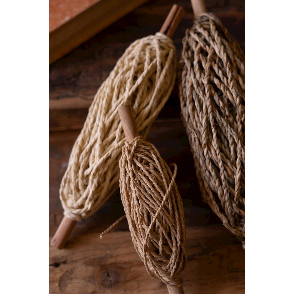 Set Of Three Spools Of Paper Rope