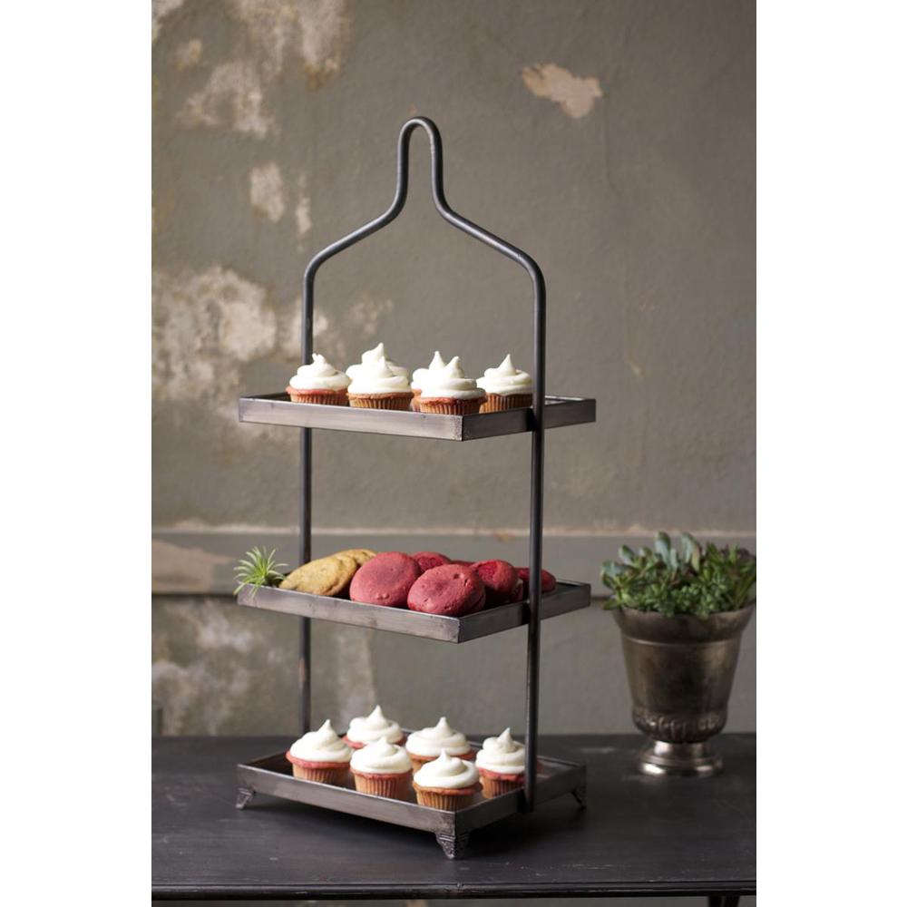 Three-Tiered Metal Display