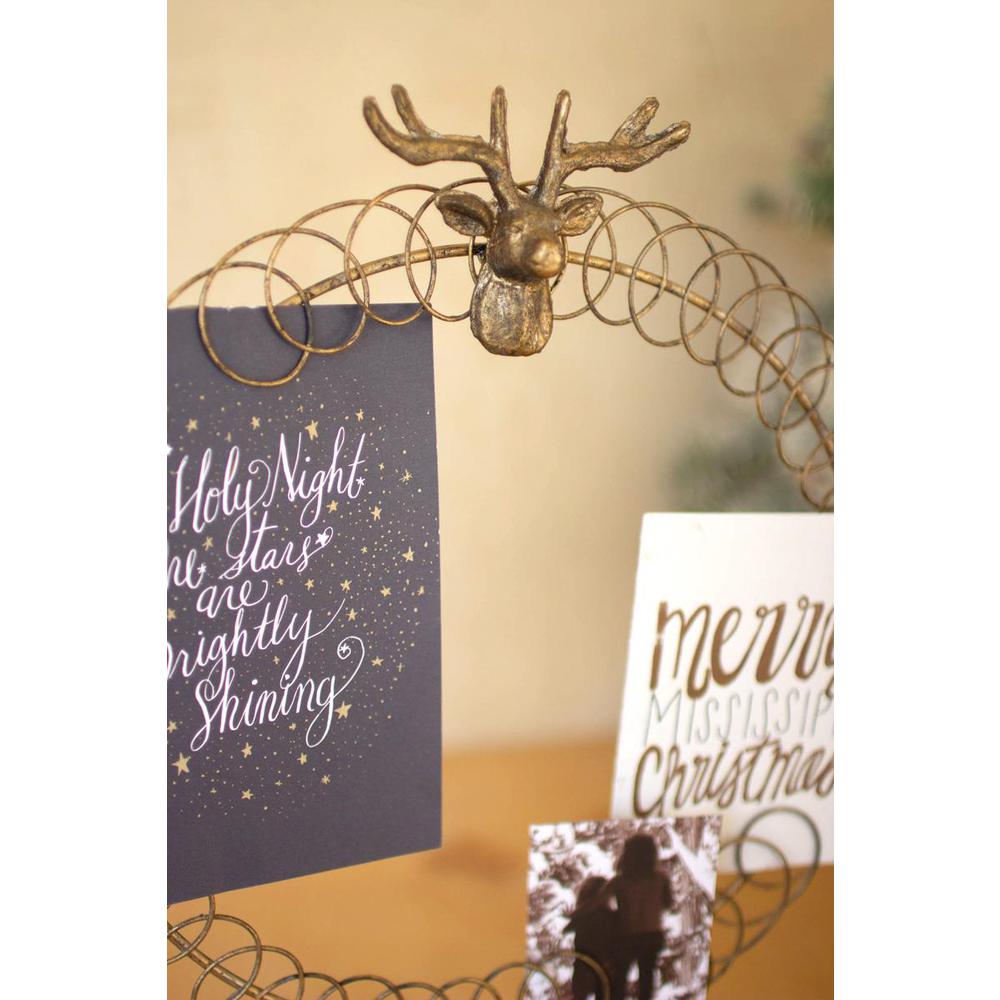 Round Wire Christmas Card Holder On A Stand