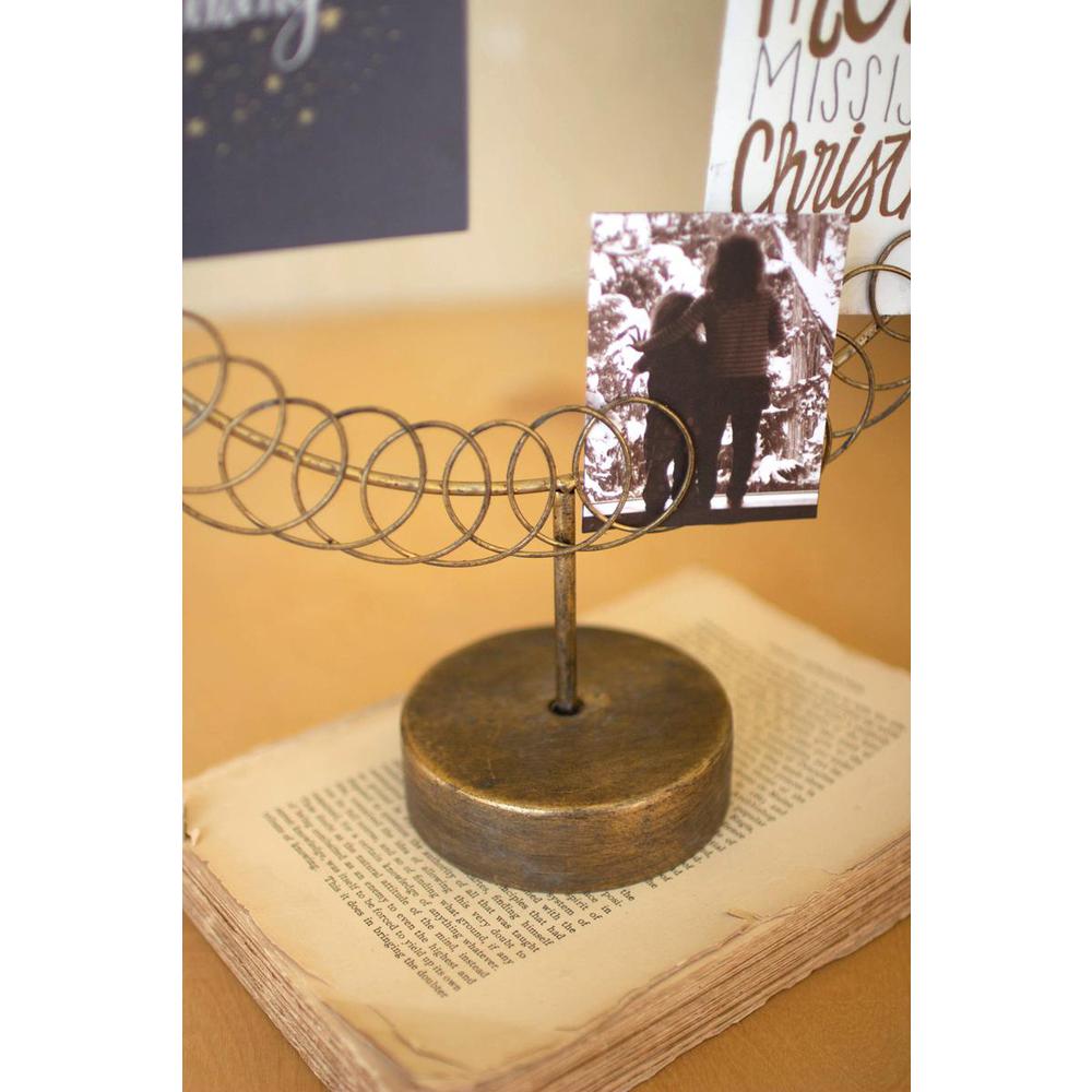 Round Wire Christmas Card Holder On A Stand