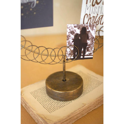 Round Wire Christmas Card Holder On A Stand