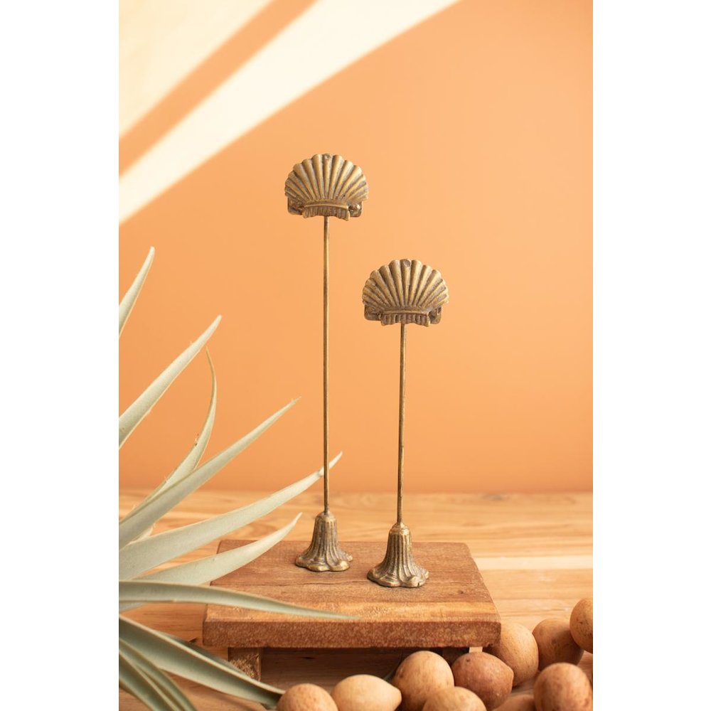 Set of Two Metal Note Clips - Shell