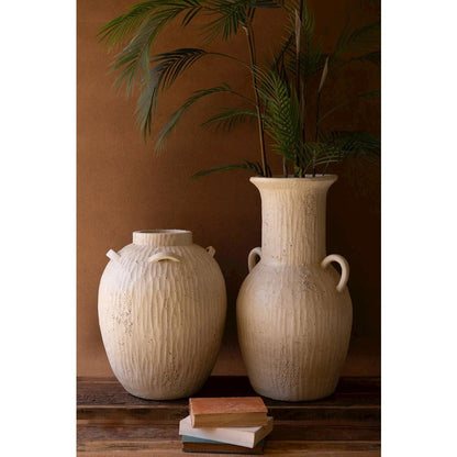 Stone Composite Urn With Four Handles