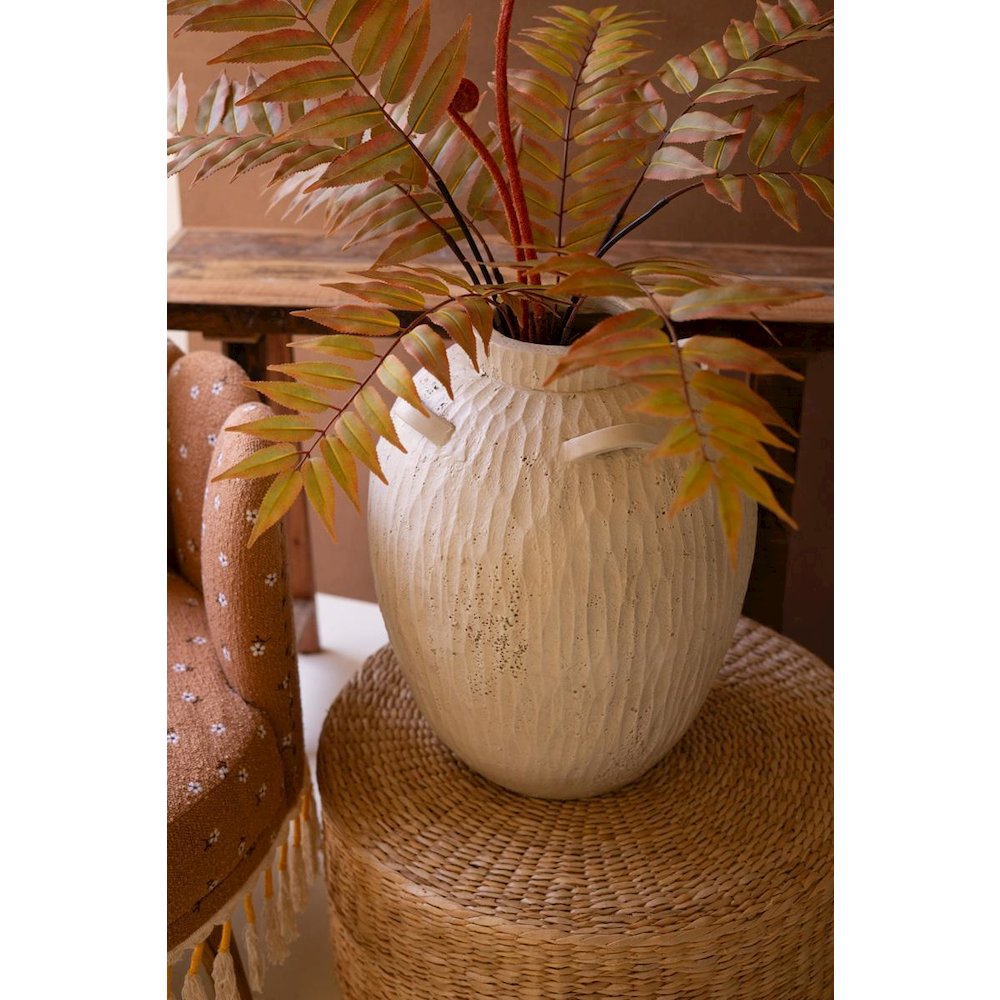 Stone Composite Urn With Four Handles