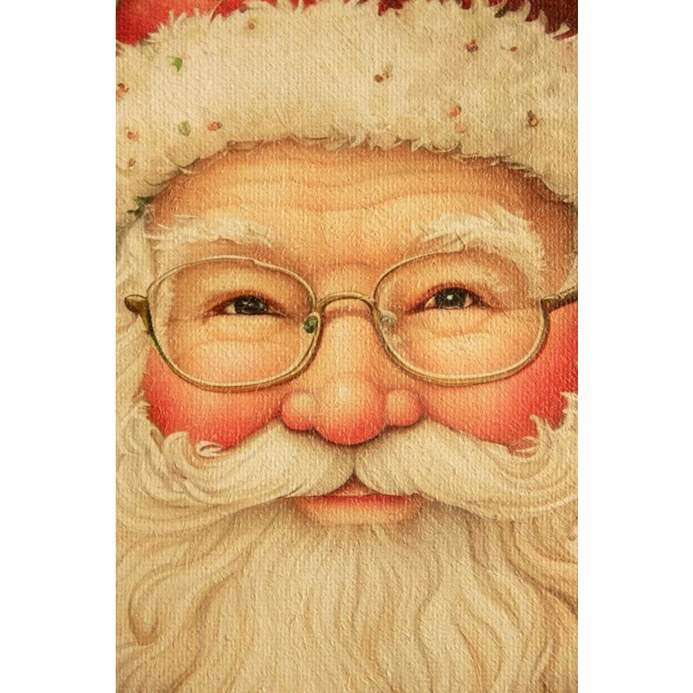 Canvas Paint Over Print Santa