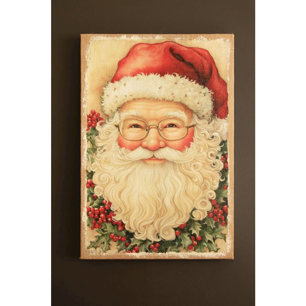 Canvas Paint Over Print Santa