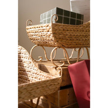 Set of 2 Water Hyacinth Christmas Sleighs