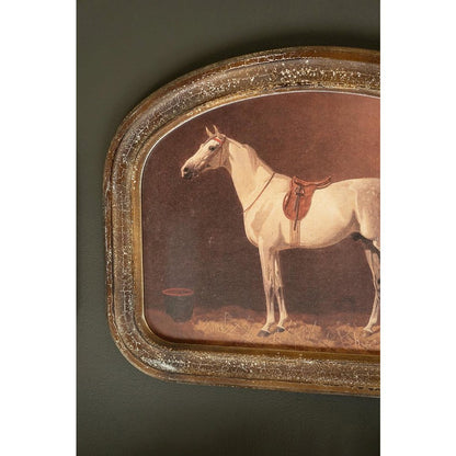 Set Of Two Framed Horse Prints Under Glass