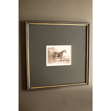 Set of Two Framed Horses Print Under Glass