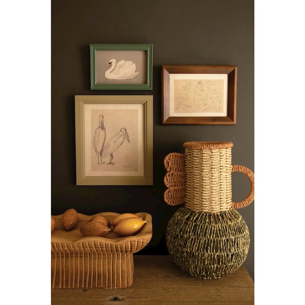 Set of Three Framed Birds Under Glass