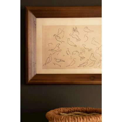 Set of Three Framed Birds Under Glass