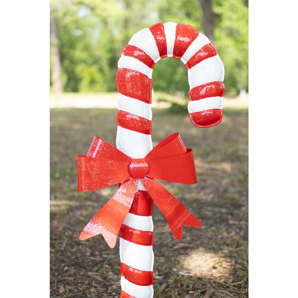 Metal Candycane Yard Stake