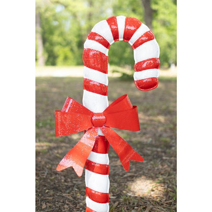 Metal Candycane Yard Stake