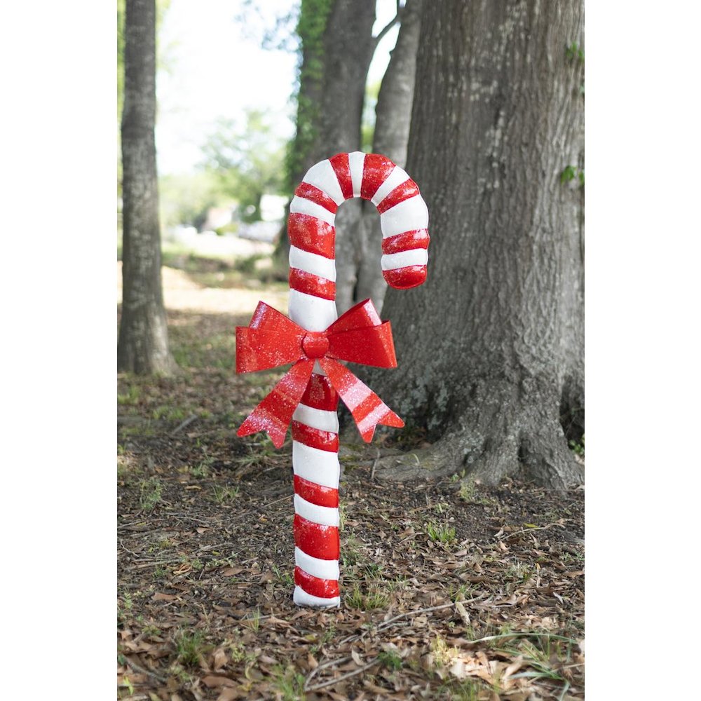 Metal Candycane Yard Stake