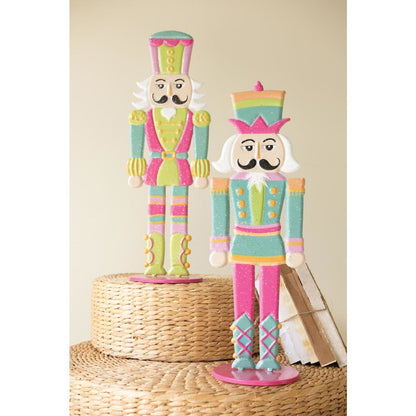 Set of Two Painted Metal Nutcrackers