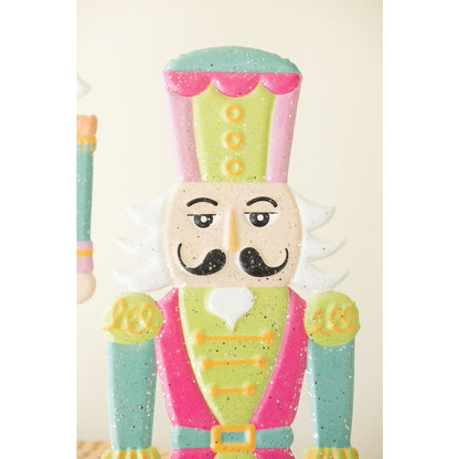 Set of Two Painted Metal Nutcrackers