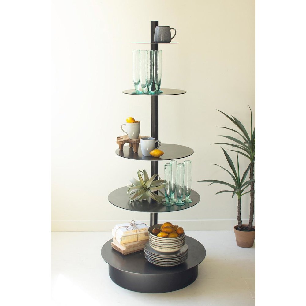 Five Tiered Round Iron Store Display