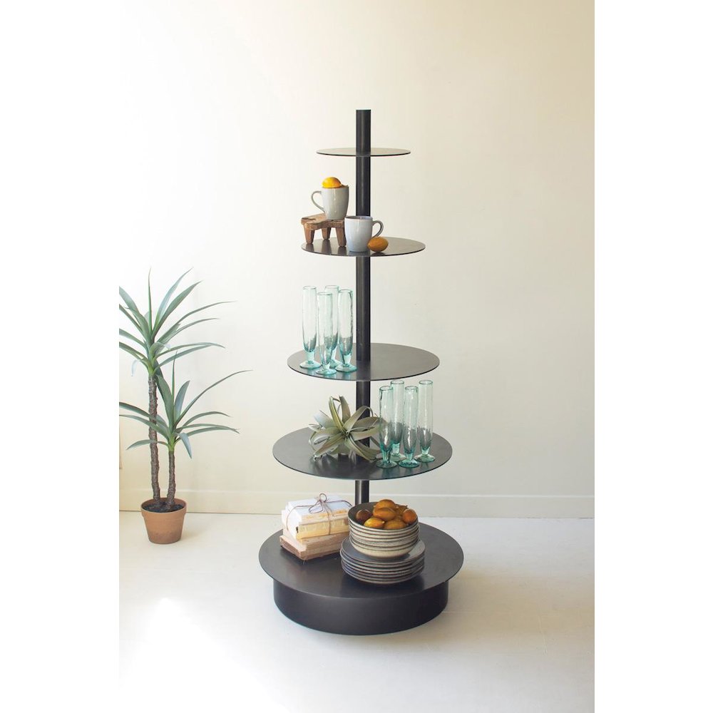 Five Tiered Round Iron Store Display