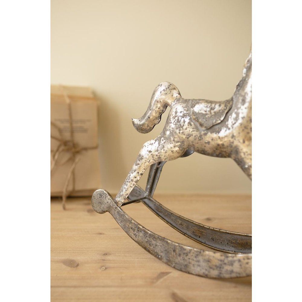 Rustic Metal Christmas Rocking Horse