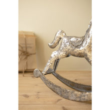 Rustic Metal Christmas Rocking Horse