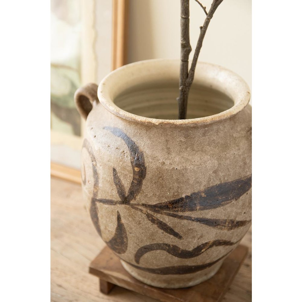 Rustice Ceramic Vessel with Two Handles
