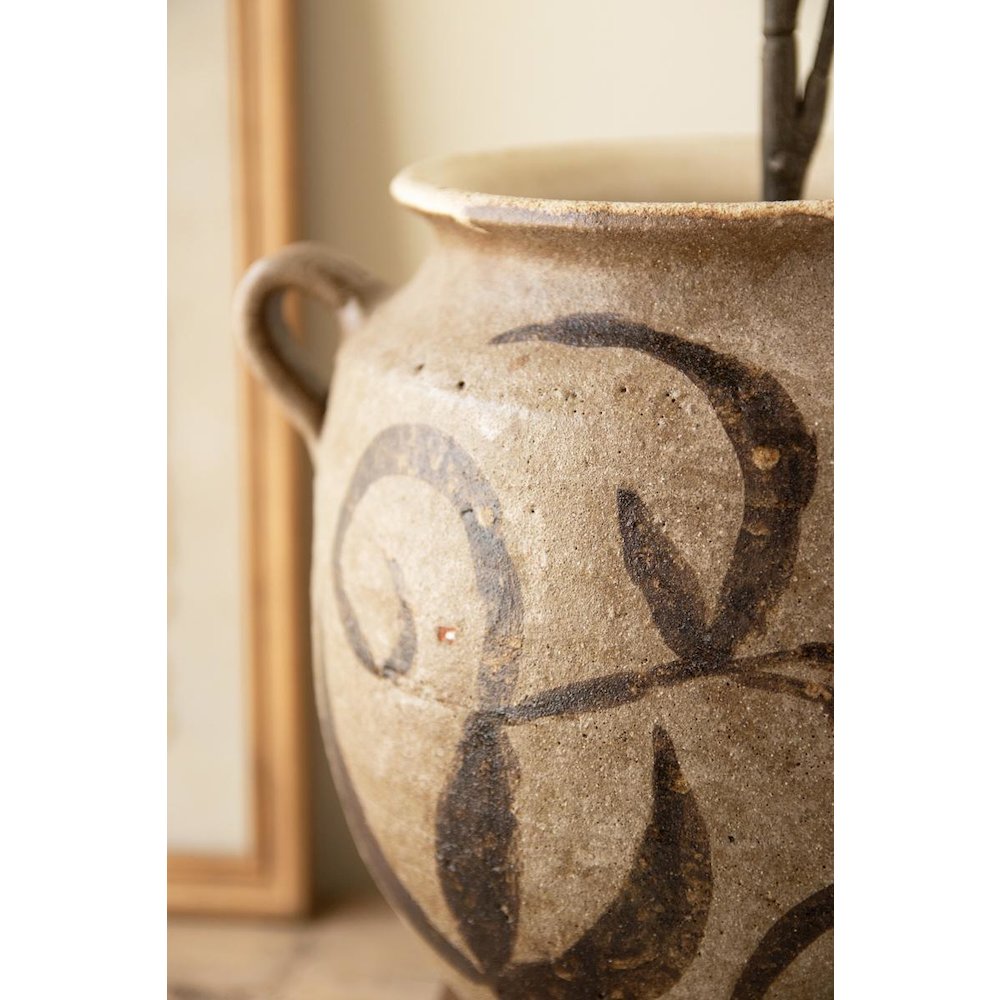 Rustice Ceramic Vessel with Two Handles