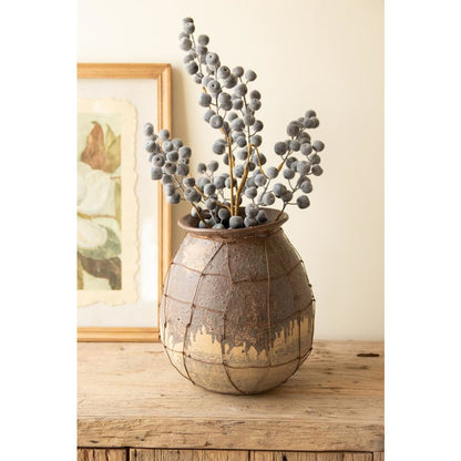 Rustice Ceramic Vessel with Wire Detail