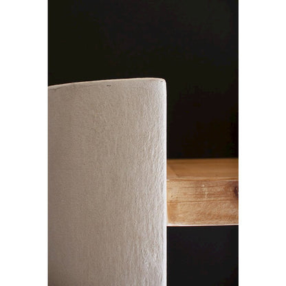 Textured  Shelving Unit With Four Wooden Shelves #1